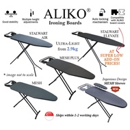 Ironing Board, Iron Board Foldable, Standing and Multi Height Adjustable with Iron Rest, ALIKO