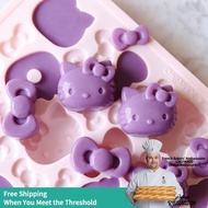 [CHEFMADE.os] HELLO KITTY Silicone Mold Cartoon Silicone Mold Baking Mould Jelly Cake Chocolate Pudd