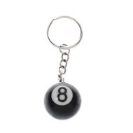 Creative Resin Dice Billiards Keychain Pendant Dice Billiard Keychain