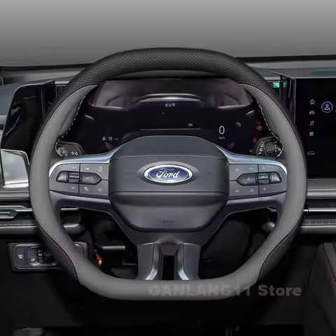 Leather Car Steering Wheel Cover For ALL NEW Ford PUMA Edge Capri Transit 2024-2026 Covers For Cover