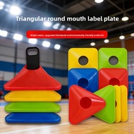 Flat marker plate, triangular marker plate, triangular marker plate, flat marker plate, ball support