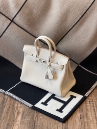 Hermes Birkin 25 Carie PHW 奶昔白銀 Togo Stamp W