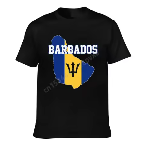 Barbados Flag Barbadian Country Map IT'S IN MY DNA Men Women T-shirt Boys Tees T Shirt Hip Hop Tshir
