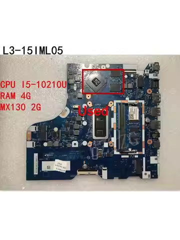 NM-C952 For Lenovo ideapad L3-15IML05 Laptop Motherboard With CPU I5-10210U RAM 4G GPU MX130 2G FRU 