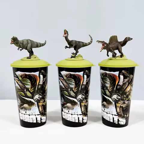 ORIGINAL Jurassic World Rebirth Rex Topper Cup Blue Tumbler Dinosaur Egg Popcorn Bucket Exclusive Mo
