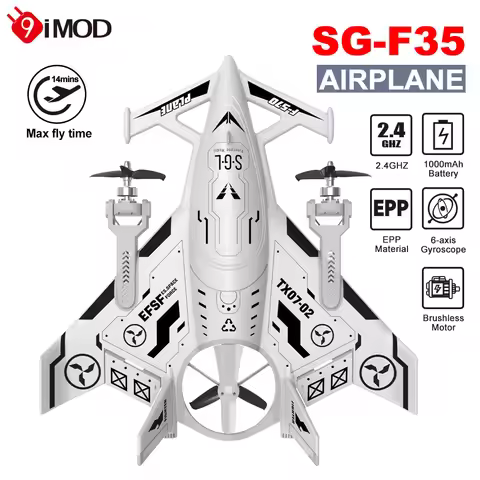 RC Plane SG-F35 Aerobatic Fighterc 8Channels EPP Material 6-Axis Gyros 2.4G 3-Mode Flight 200M 2 Spe