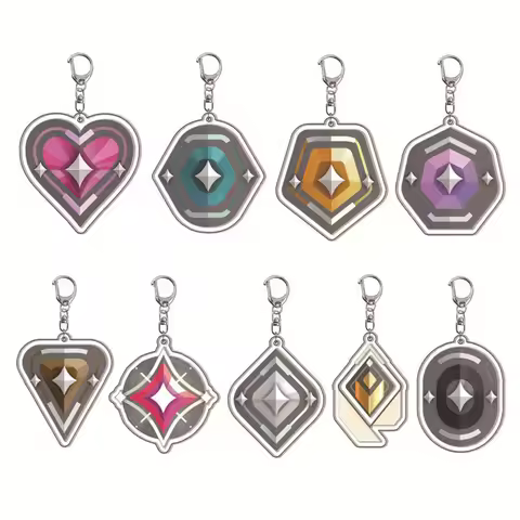 Game Valorant Keychain Jett Sova Cypher Man Key Chains Arcylic Accessories Llaveros Pendant Key Ring