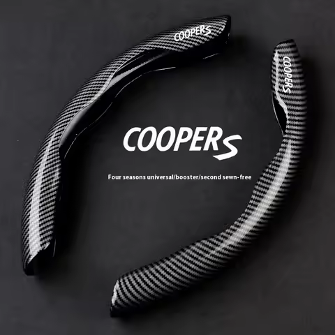Car Carbon Fiber Steering Cover For MINI Cooper S R50 R51 R52 R54 R55 R56 R57 R58 R59 R60 R61 R62 F5