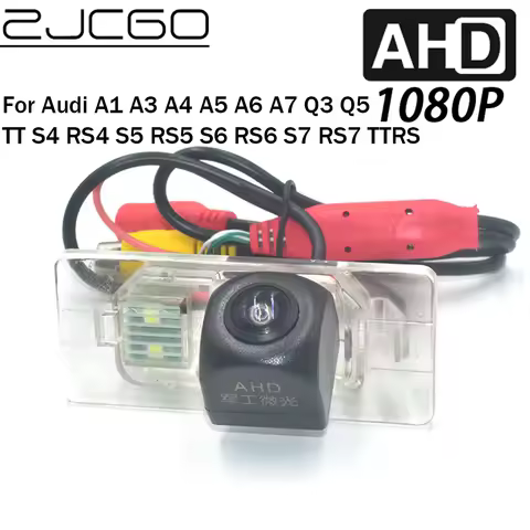 ZJCGO Car Rear View Reverse Backup Parking AHD 1080P Camera for Audi A1 A3 A4 A5 A6 A7 Q3 Q5 TT S4 R