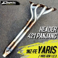 Header Toyota Yaris Bun Catfish Vios Limo Gen 1 2 3 1NZ-FE 421 Long Empire Exhaust