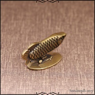 [Tenlzsp8] Mini Arowana Statue Fish Statue Incense Stick Holder Decorative Brass Tea Pet