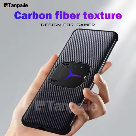 Tanpaile Luxury Ultra Thin Carbon Fiber Texture Leather Case for Lenovo Legion Y90 Y70 LG Wing 5G Sh
