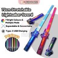 Mainan Pedang Lightsaber Lampu LED Light Up Saber Lightsaber Sword 7 Colors Expandable Star Wars Lig