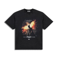 เสื้อยืดคอกลมแขนสั้นผ้าฝ้ายแท้ KITH Batman Dark Knight High Street Trendy Loose Fit สำหรับผู้ชาย ทรง