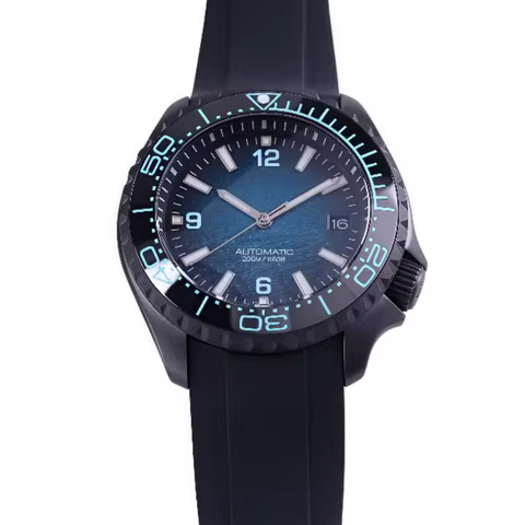 New42mm watch mods SKx007 men's matte black watch NH35 movement mechanical waterproof watch luminous