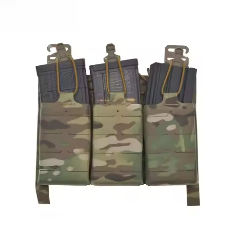 POSEIDON DEFENSE V5 PC Triple Mag Pouch Plate G-Buckle hook loop Holster Rifile 5.56 7.62 Airsoft AE