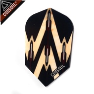CUESOUL 3PCS Dart Flights Brown Color Long Shape Flights Dart Accessories