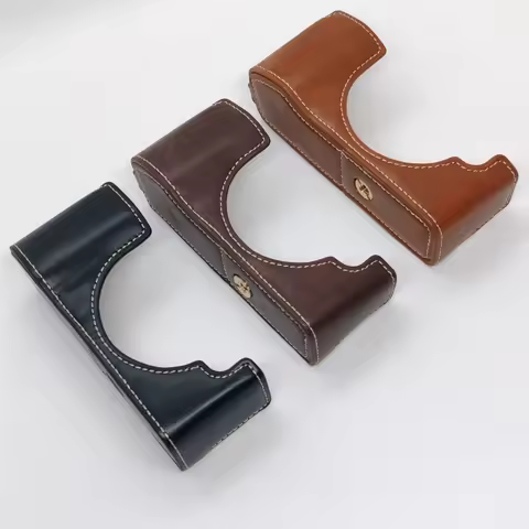 For Olympus EP5 Camera Bag PU Leather Case For Olympus PEN E-P5 EP5 Half Body Cover With Bottom Batt