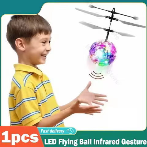 LED Flying Ball Infrared Induction Aircraft Gesture Control Toys Luminous Flight Balls Electronic Co