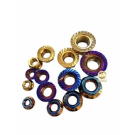 NUT TITANIUM_GOLD_TITANIUMGOLD NUT ALLOY SPROCKET / NUT SHAFT / NUT SAP STAINLESS STEEL THAILAND GOL