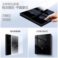 Pz>~【Full tempered glass】Malaysian 13A wall outlet LED indicator, universal (3/5) pin standard plug 