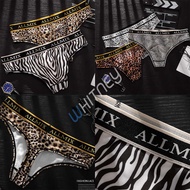 กางเกงในจีสตริงผู้ชาย(G-string) มีเป้า ลายเสือ ALLMIX สุด sexy  ผ้า Polyester(EUM4)