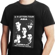 8 Letters Tour Asia T-SHIRT Unisex Casual Tshirt Material 100% Cotton Black T-SHIRT