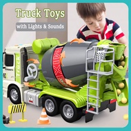Cement Mixer Truck Toys Simulation Inertial Engineering Vehicle with Lighting and Music Toy Gifts