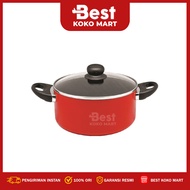 Maxim Valentino 20 cm Teflon Non-Stick Dutch Oven Pan + Glass Cover Dutch Oven/ with Glass Lid