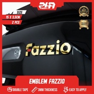 FAZZIO 125 EMBLEM FAZZIO LOGO RAISED NOT YAMAHA FAZZIO STICKER FAZZIO 3D STICKER FAZZIO 125 MOTORCYC