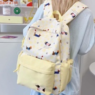 AXIOM Students School Bag, Contrast Color Casual Nylon Dachshund Backpack, Laptop Bag Fixed Webbing 