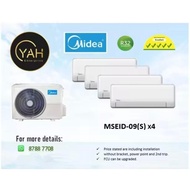 MIDEA Inverter System 4 (5 ticks) AIRCON 9K BTU WITH INSTALLATION