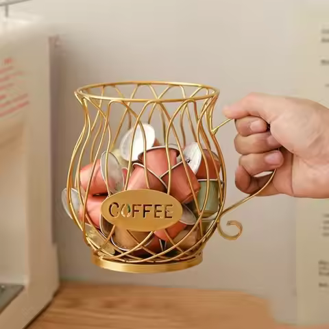 Large Capacity Coffee Pod Holder Irregular Shape Coffee Pod Coffee Capsule Holder Storage Cup Home D