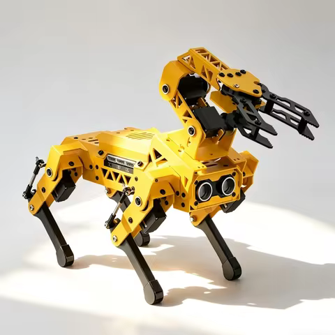 ESP32 AI Metal Plate Robot Dog with Robot Arm CLaw For Arduino Robot for Python for Scratch Graphica
