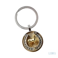 LIDU1 Golden Coated Equine Key Holder Resistant to Wear Oxidation Damage Keychain