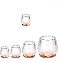 Chair Leg Caps, Round Clear Silicone Table Furniture Leg Feet Tips Covers Wood Floor Protectors, Fel