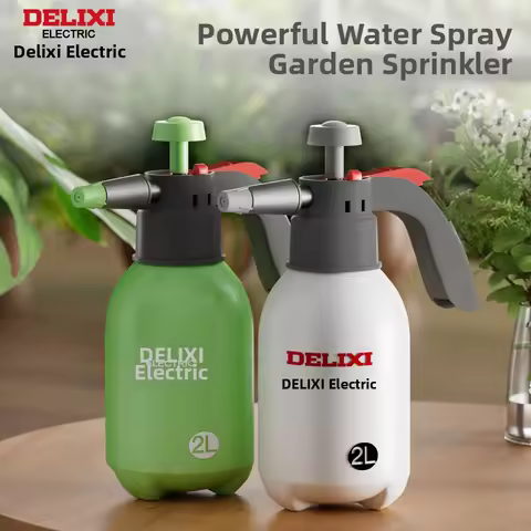 DELIXI 2L Pressure Sprayer Water Spray Bottle High Pressure Fine Mist Sprayer for Gardening Cleaning