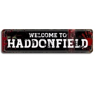 CIFbuy Welcome to Haddonfield Halloween Vintage Horror Movie Metal Tin Sign 2D Retro Wall Art Decor 