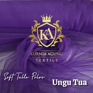 Kain Tile Halus Lembut Meteran / Soft Tulle Polos warna Lilac Ungu Lavender Bahan Kebaya Dress Gamis