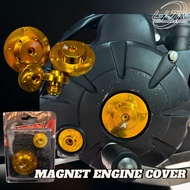 MAGNET COVER NUT GOLD KING DRAG /ALLOY MAGNET ENGINE COVER NUT Y15/Y16/LC135/FZ150/R15/MT15/SRLZR/SR