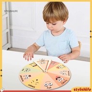 [stylishlife]  Emotional Intelligence Development Toy Wooden Emotion Wheel Toy Toddlers Emotion Whee