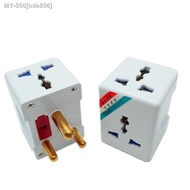 ▦♨ South Africa 3 Round Pin Electrical Plug Socket 15A 250V AC Adapter Pure Copper Travel Converter