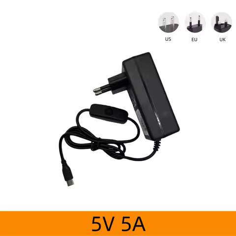 5V 5A Power Supply for Orange Pi 5 Pro / Max / Ultra / Plus / 4A / RV/ RV2 USB Type-C Port EU US UK 