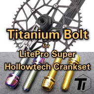 Titanium Bolt LitePro Super Hollow Tech Crankset | LitePro Super Light Weight Crank Arm Smoothly