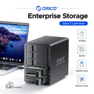 ORICO 5 USB เบย์3.0กับกล่องใส่ฮาร์ดดิสก์ภายนอก SATA สำหรับ2.5/3.5นิ้วฮาร์ดดิสก์ SSD รองรับ80TB 5x1 6