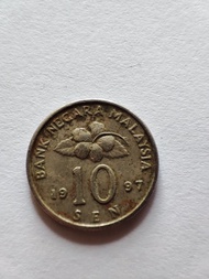 Uang koin 10 sen Malaysia tahun 1997