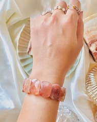 【櫻花瑪瑙精品手排】超美櫻花 水晶手排