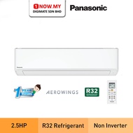 PANASONIC 2.5HP Standard Non Inverter Air Conditioner CS/CU-PN24XKH | PN-XKH Wall Mount Penghawa Din