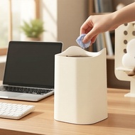 Adorable Plastic Desktop Trash Can for Office Mini Waste Bin with Shake Cover  Tong Sampah Mini Plas