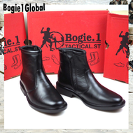 Bogie1 รองเท้าฮาฟ รองเท้าหุ้มข้อ หนังวัวแท้ น้ำหนักเบา (สีดำ)